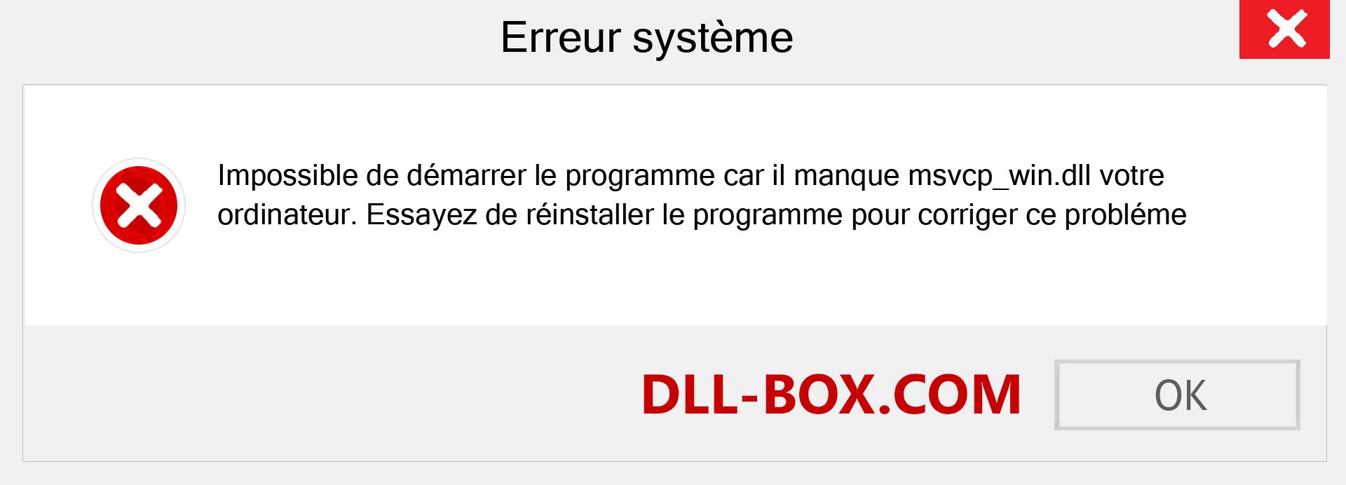 Le fichier msvcp_win.dll est manquant ?. Télécharger pour Windows 7, 8, 10 - Correction de l'erreur manquante msvcp_win dll sur Windows, photos, images